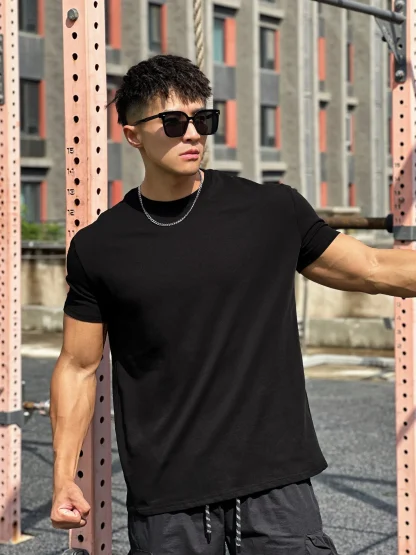 Men's Plain Top with Breathable Fabric - Image 10