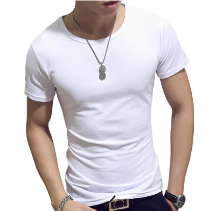 Men's Fitted Solid Color T-shirt