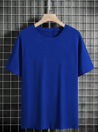 Short Sleeve Top with Plain Color Design - Image 8