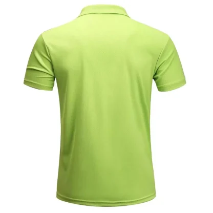 Plain Color Polo Shirt with Quick Dry Fabric - Image 10