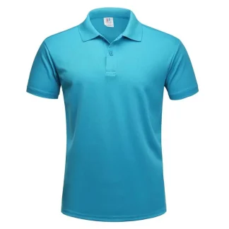 Plain Color Polo Shirt with Quick Dry Fabric