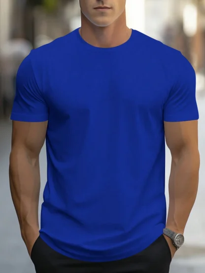 Short Sleeve Top with Plain Color Design - Image 7