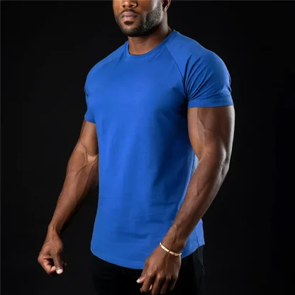 Men's Plain T-shirt with O-neck Neckline - Image 9