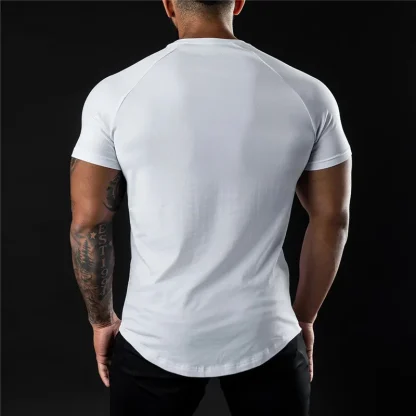 Men's Plain T-shirt with O-neck Neckline - Image 2