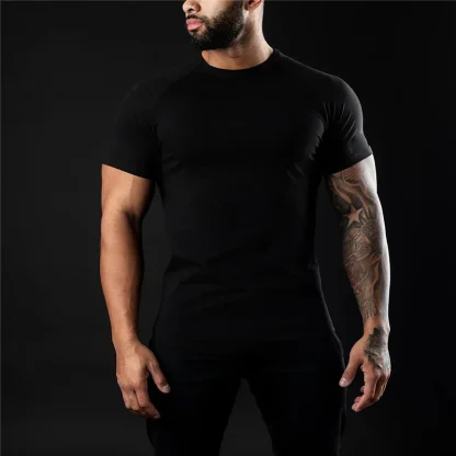 Men's Plain T-shirt with O-neck Neckline - Image 7