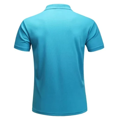 Plain Color Polo Shirt with Quick Dry Fabric - Image 4