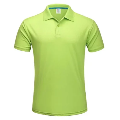 Plain Color Polo Shirt with Quick Dry Fabric - Image 3